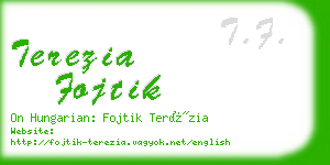 terezia fojtik business card